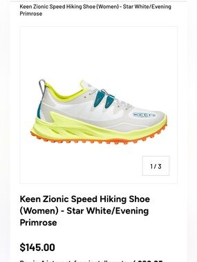 KEEN ZIONIC SPEED LIGHT GRAY/YELLOW